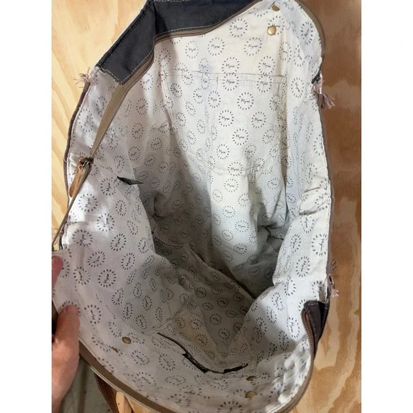 Myra Bag Freedom Forever 2017 USA CanvasHair Tote Large July 4th Americana - Picture 9 of 10